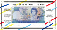 New Zealand - 1990 - $10 Commemorative Note - BBB Prefix