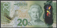 New Zealand - $20 Polymer Note - Wheeler - BR16 007272 - Interesting Serial
