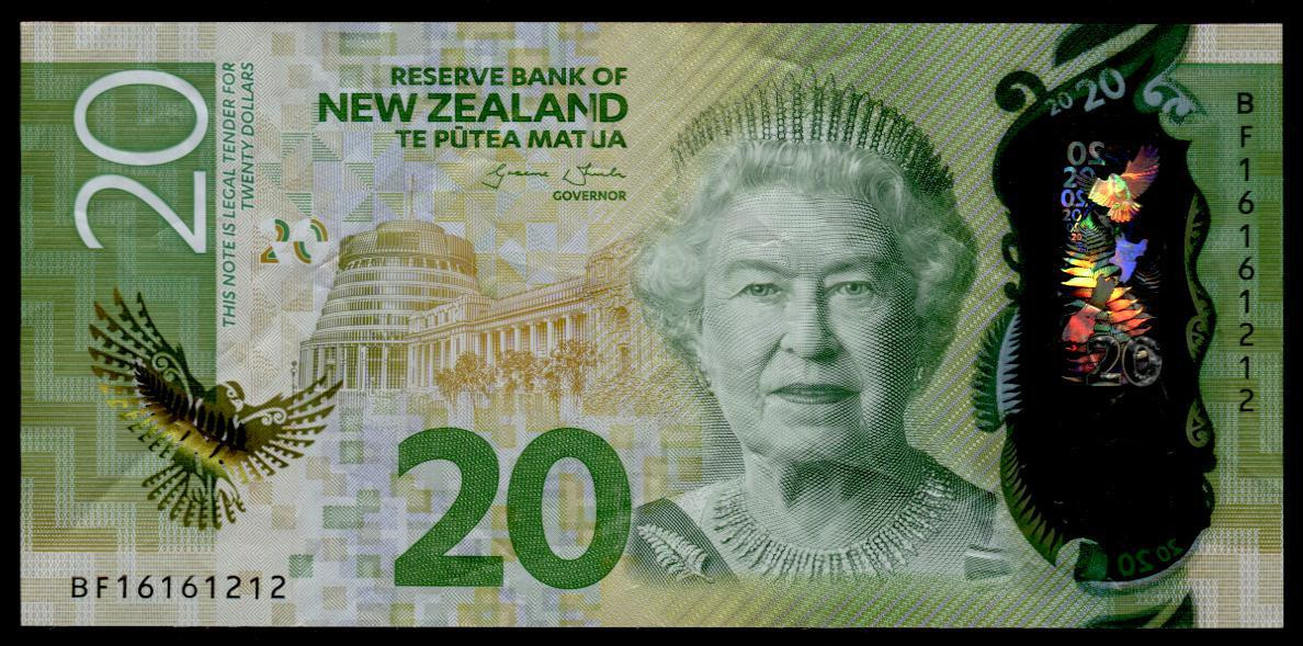 New Zealand - $20 Polymer Note - Wheeler - BF16 161212 - Interesting ...
