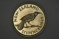 New Zealand - 1945 - Sixpence - KM8 - Uncirculated