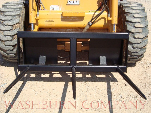 Skid steer Hay Mover with 4 Spear w/ Removable Topper 