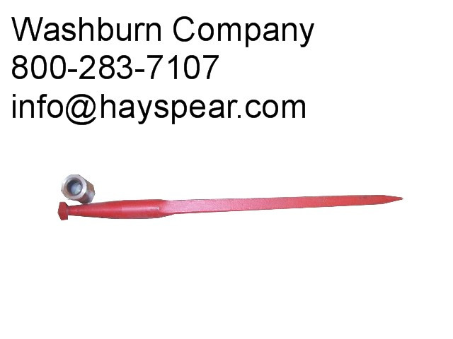 Conus 1 43" Hay Bale Spear Heavy Duty with Sleeve 1800lbs capacity 1 3/8" w/ nut 