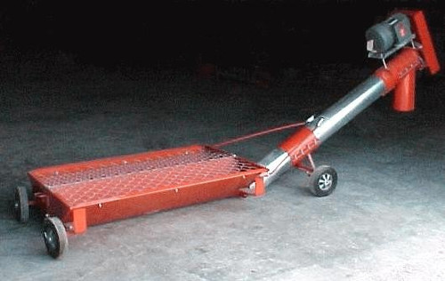 Self Powered Swing Hopper 6" to 8" Incline Auger Roll Around