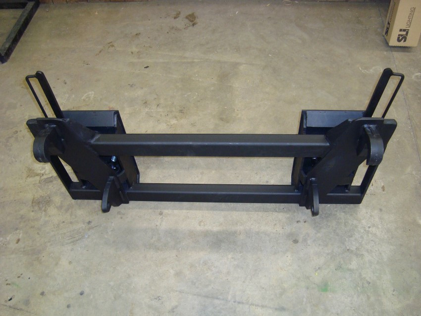 Euro global loader to skid steer attachment adapter black