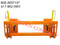 Quick Hitch Adapter Kubota LB552 Loader to Skid Steer Attachments
Heavy duty construction throughout.
Two crossbar design keeps the face of thee latch boxes in line and keeps them from twisting and going out of alignment.
Latch box sides are 1/2" thick and are made from grade 50 plate for added strength.
The latching pins are designed so that when the latches are closed the springs are bottomed out so that the pins cannot come unlatched.
Bushing for pins
Grease Zerk in both latching pin tubes
Couples the two different Quick hitches as close as is physically possible for maintaining maximum lifting capacity.
Quick attach adapters are also available for tractor loaders with pin on buckets to convert them to quick attach.
