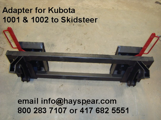 Kubota 1001 1002 Loader to Skid Steer Bobcat Quick Hitch Adapter