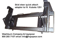 Kubota 1251 loader to Skid Steer Bobcat Attachments
