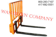 KUBOTA PIN ON STYLE PALLET FORK with 4000# capacity forks with rack