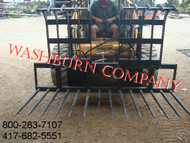 7' Wide 14 Spear Twin Grapple  Attachment fits Skid Steer