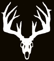 Mossy Oak White Vinyl Decal Whitetail Skull