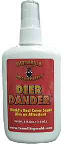 Team Fitzgerald Deer Dander Cover Scent & Attractant 4oz Spray