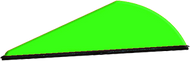 Q2I Raptor II 2" Neon Green Vanes - 100 Pieces