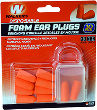 GSM Walkers Foam Ear Plugs - 10 Pieces