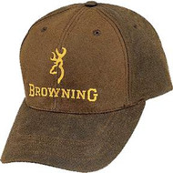 Browning Dura Wax Cap Brown Baseball Hat