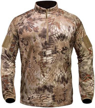 Kryptek Valhalla Long Sleeve Zip Shirt Highlander Camo Medium