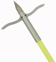 Muzzy Iron 2 Blade Chartruse Arrow