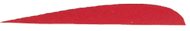 Trueflight Red 4" LW Feathers - 100 Pieces