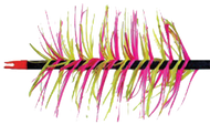 Trueflight Spiral Wrap Pink Full Length RW Feathers - 100 Pieces