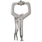 Locking Plier Clamp 6" "C" w/Swivel Pads