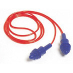 Ear Plugs, Howard Leight NRR27 Triple Flange w/Red Vinyl Cord In Flip-Top Box 50/box