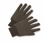 9oz Brown Jersey Glove with Knit Wrist 1dz