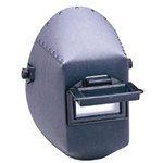 Welding Helmet Black Vulcanized Rubber with Contour Chin