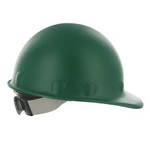 Hard Hat Green Fiberglass Cap Style with 8 Point Ratchet Suspension