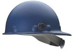 Hard Hat Blue Fiberglass Cap Style with 8 Point Ratchet Suspension and Quick Connect