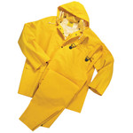 XXXL Rain Suit - 3 Pc w/Pants, Jacket, and Hood - 35 Mil Heavy Duty