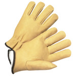 Large Full Grain Leather Pig Driver Style Glove W/Insulated Lining 1dz
