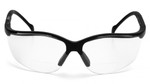 Pyramex Venture II Readers 1.50 Clear Magnifier  Hardcoat Lens w/Black Brow (pr)