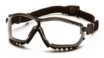 Pyramex V2G Clear Spectacle/Goggle w/Elastic Strap-Headband