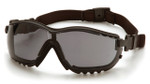 Pyramex V2G Gray Spectacle/Goggle w/Elastic Strap-Headband
