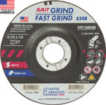 4-1/2x1/4" Type 27 A24N Stainless Grinding Wheel