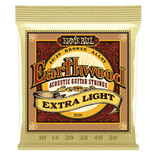 Ernie Ball Earthwood Extra Light 80/20 Bronze Acoustic Guitar Strings, 10-50 Gauge
