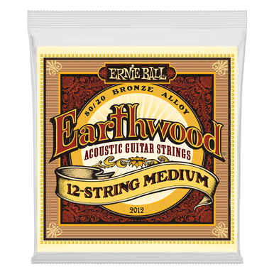 Ernie Ball Earthwood Medium 12-String 80/20 Bronze Acoustic Guitar String, 11-28 Gauge