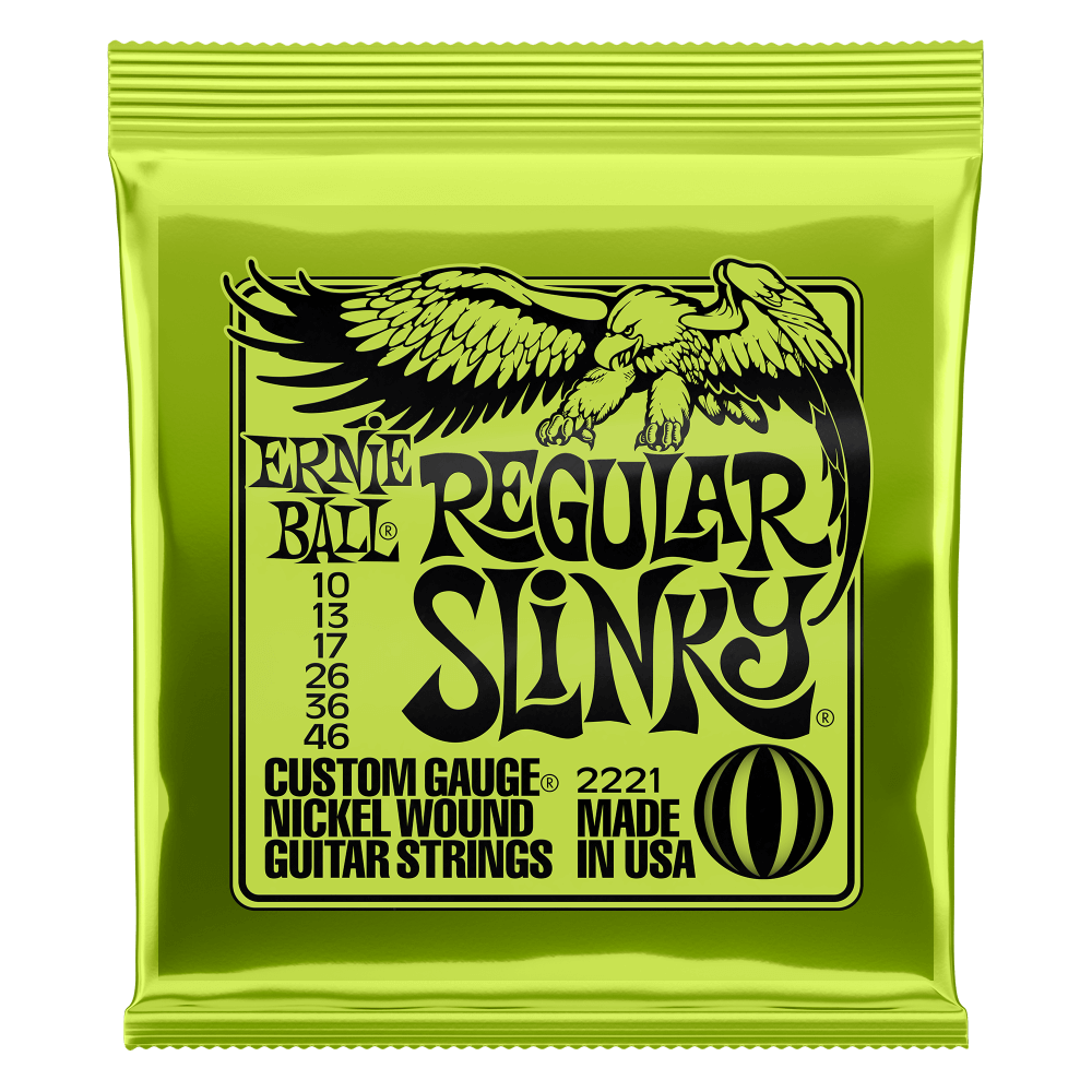 Ernie Ball Regular Slinky Nickel Wound Electric Guitar Strings, 1046 Gauge