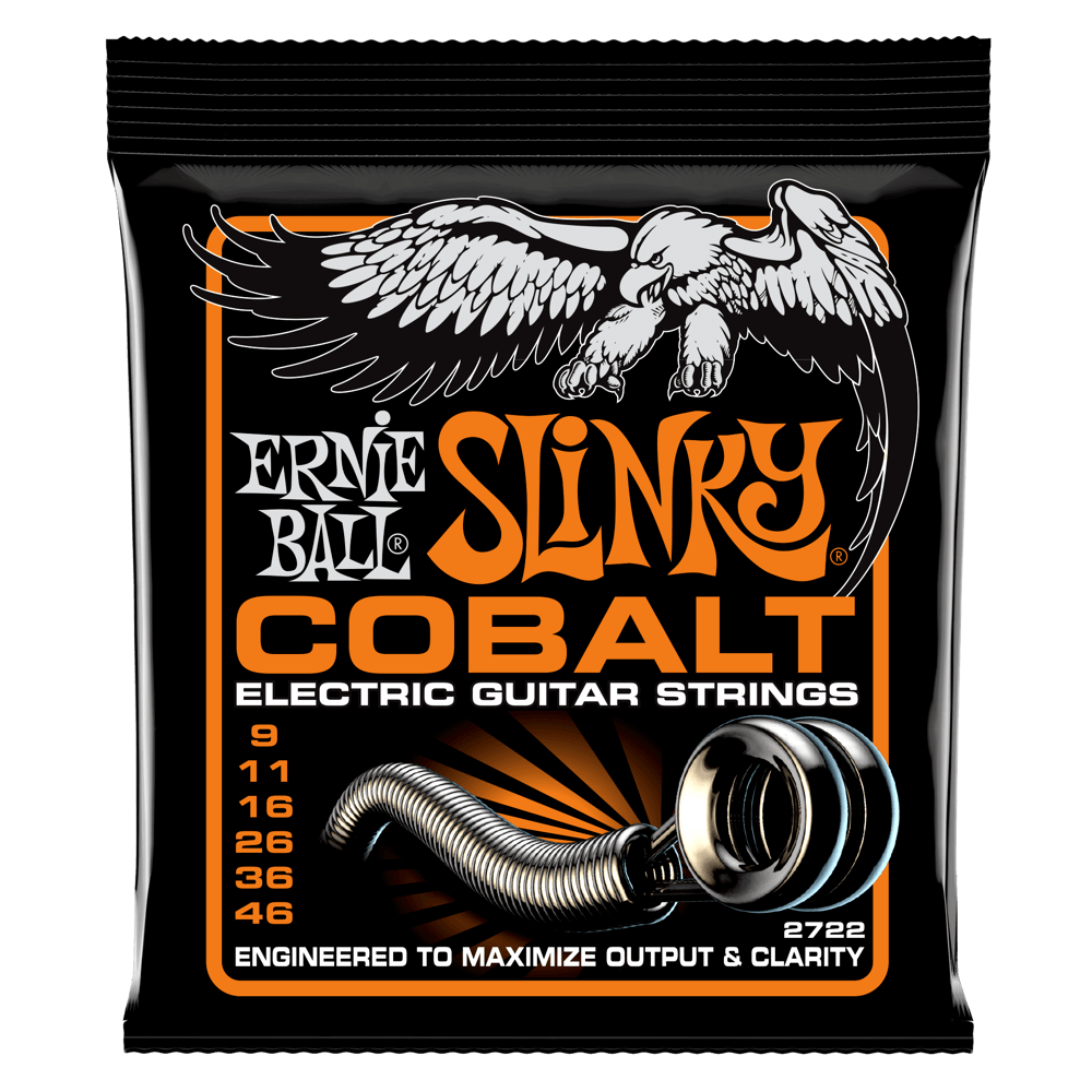 Ernie Ball Hybrid Slinky Cobalt Electric Guitar Strings, 9-46 Gauge