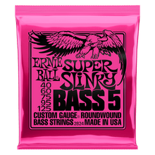 Ernie Ball 5-String Super Slinky Nickel Wound Bass Set, .040 - .125