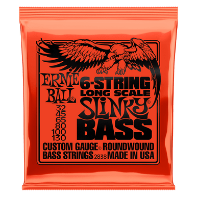 Ernie Ball 6-String Slinky Nickel Wound Bass Set, .032 - .130