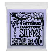 Ernie Ball Slinky W/ Small Ball End 29 5/8 Scale Baritone Guitar 6-String 13-72 Gauge