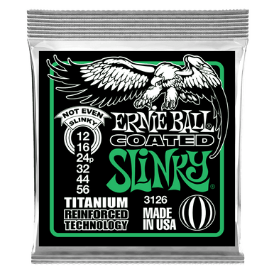 Ernie Ball Not Even Slinky Coated Titanium RPS Electric Guitar Strings 12-56 Gauge