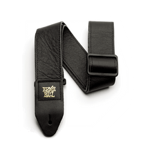 Ernie Ball 2 inch Tri-Glide Italian Leather Strap, Black