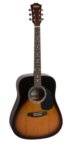 Redding Spruce top Acoustic Dreadnaught Guitar sunburst colour