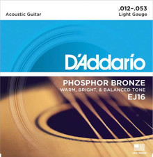 D'Addario Phosphor Bronze Acoustic Guitar Strings Light 12-53 