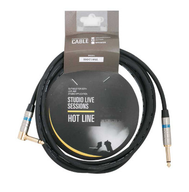 Hotline 10 Foot Guitar Cable 3 Metre One Right Angle Jack