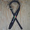 Rose & Barbed Wire Embroidered Black Suede Guitar Strap