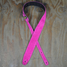 Pink Double Suede Guitar Strap