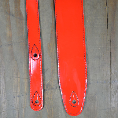 2.5" Red Patent Finish Guitar Strap