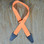 Orange Webbing with Heavy Duty Leather Ends Guitar Strap